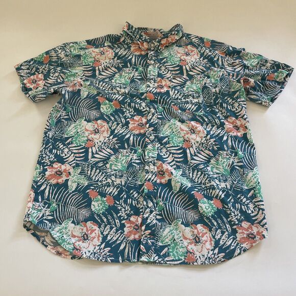 Columbia Other - Columbia Shirt Mens Size Large Regular Fit‎ Hawaiian Tropical Pastel Preppy